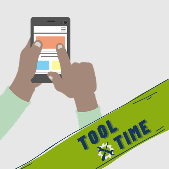 Tool Time Beitragsbild Hände bedienen ein Smartphone